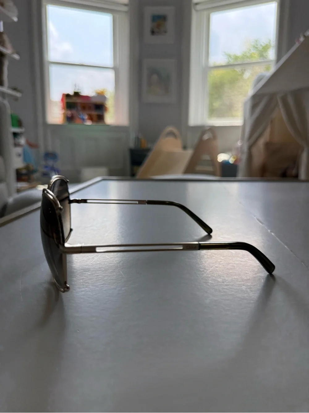 Gold Frame Oversized Women's Sunglasses - Brown Lenses